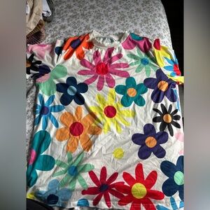 Colorful Floral Short Sleeve Tee